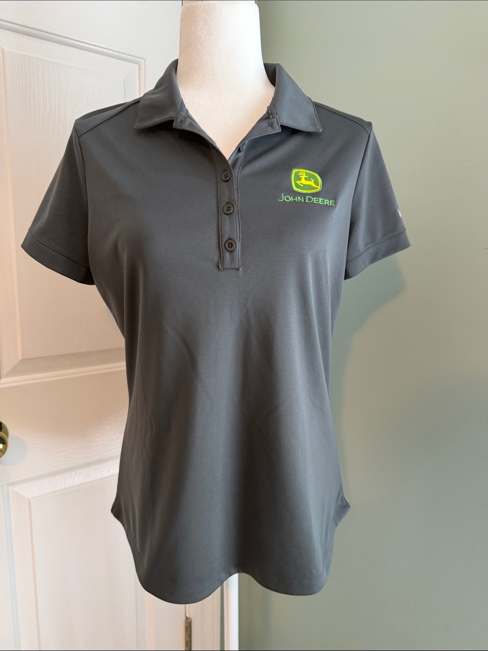 John Deere Women’s Charcoal Polo shirt